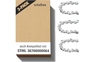 3 tallox Sägeketten 1/4" 1,1 mm 64 TG 30 cm Schwert Version 2025 rückschlagarm kompatibel mit Stihl Kettensägen MSA 60 MSA 70 MSA 120 MSA 140 MSA 160 MSA 200 MS 151