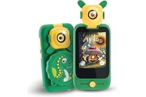RENIFAN Kids Smart Phone for Boys Ages 3-8, Dinosaur Phones Toys with Dual Camera, Toddler Touchscreen Phone Educational Toys for Kids, Christmas Birthday Gifts for 3 4 5 6 7 8 9 10 Year Old Boys