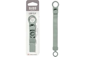 BIBS Loop Pacifier Clip - Sleek, Secure One-Handed Operation, Fits All BIBS and Most Brands, Machine Washable, Slim Profile for Comfort, Ages 0+ - Sage
