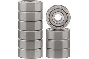 XiKe 10 szt 624ZZ Uszczelnione łożyska kulkowe 4x13x5mm, Wstępnie nasmarowane/stal chromowa/podwójne uszczelki metalowe, 624-2Z Miniaturowe łożyska kulkowe poprzeczne profonde.