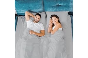 KOWTH Sacco Lenzuolo Sacco a pelo,Lenzuola per sacchi a pelo da Campeggio in Cotone,Sacco per Dormire Adulto,Ultra Leggero e Ideale per il Viaggio,Campeggio e Escursionismo