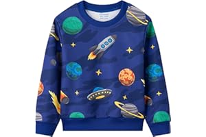 DINOPJS Little Boys Jumper Dinosaur Sweatshirt Kids Cotton Long Sleeve Shirt Tops Toddler Pullover Children Christmas Xmas Clothes T-shirt for Age 3-8 Years