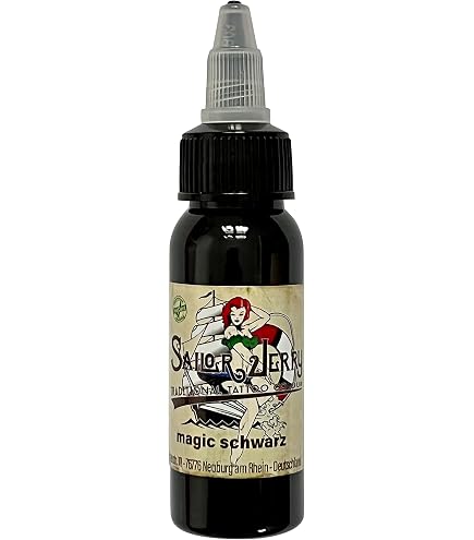 UMIKAkitchen Tattoo-Tinte Schwarz – Konzentration 20, 120 Ml – Veganes Pigment, Wasserlöslich, Langanhaltend