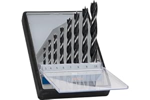 Bosch 8x Zestaw wierteł PRO Wood (do Miękkie drewno, Twarde drewno, Ø 3,0, 4,0, 5,0, 6,0, 7,0, 8,0, 9,0, 10,0 mm, Professional Akcesoria Wiertarki/Wkrętarki)