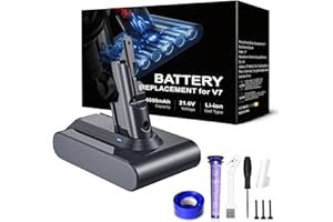 RYZWOC 6000mAh V7 Ersatzakku für Dyson V7 Akku Kompatibel mit Dyson SV11 V7 Animal V7 Motorhead V7 Trigger V7 Fluffy V7 Mattress Staubsauger