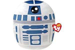 Ty R2D2 Disney Star Wars Squish-A-Boos 25 cm, licencjonowana czapka dla niemowląt, miękka pluszowa zabawka, kolekcjonerska, przytulanka, wypchany miś