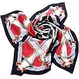 Avenella Zeitlos Elegantes SEIDENTUCH aus Seidentwill in klassischem Design, Farben: Rot Weiss Gold Schwarz Grau; Tuch aus 10