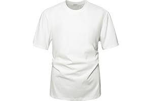 VEIISAR Herren Dickes Rundhals Langarm T-Shirt - Herren 100% Baumwolle Heavy Duty Pre Shrink T Shirt