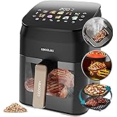 Cecotec Freidora de Aire sin Aceite - 4,5L - Plancha - Grill - Doble Resistencia - Ahumador Integrado - Air Fryer Cecofry&Gri