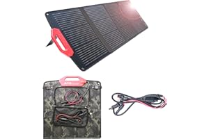 ATZ Power 200W Solar Panel Solarpanel Faltbar Monokristalline Solarmodule Solaranlage Komplettset für Outdoor Garten Camping Powerstation Generetion,Off-Gitter-System fürWohnmobil und Notfall(selvage)