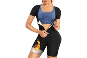 KUMAYES Sauna Sweat Suit for Women Full Body 3 in 1 Workout Slimming Hot Vest Tummy Control Shapewear