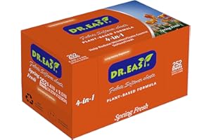 DR. EASY DR.EASY Trocknerblätter auf Pflanzenbasis Formel Weichspüler Blätter 252Ct für Wäsche Frühling frisches ätherisches Öl duftende keine künstlichen Düfte keine Farbstoffe