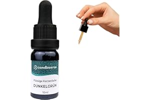Candleverse Premium Flüssige Kerzenfarbe Dunkelgrün | Hochkonzentrierte Farbe für DIY Kerzenherstellung | 10ml Flasche