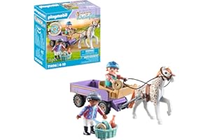 PLAYMOBIL Horses of Waterfall 71496 Ponykutsche, Zauberhafter Ausflug mit dem Pony, aufregende Abenteuer auf der Waterfall Ranch, detailreiches Spielzeug für Kinder ab 4 Jahren