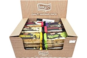 PEARL'S PEARLS ASSORTED FLAPJACKS MIX A (Pack of 24) - Cherry & Coconut, White Chocolate, Sultana, Chocolate, Original Syrup & Oats | Snack Bars Variety Pack, Oat Bars | Cereal Bars Multipack Bulk Fibre Bars