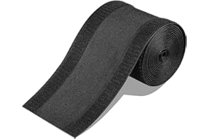 SOWBUD Floor Cable Cover Protector, Reusable Eco-Friendly Durable Nylon Hook Loop Strap Cable Cord Cover 10 Inch x 3.3 Inch Cable Management Wire Organizer for Home Office Woolen Carpet Living Room (Black)