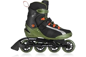 Spokey MrFIT & MrsFIT Patines en línea para Hombre y Mujer con Triple Sistema de Bloqueo, Talla 36-46, Material de Calzado Ligero y Transpirable, Ruedas 82A, Carbono ABEC7