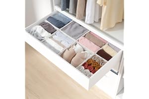 LAJIAKE 8-Pack Schubladen-Organizer für Kleidung für PAX-Schrank 100x58, Weiß