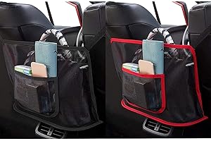 Smavles Car Net Pocket Handbag Holder 2 Piezas Bolsa de Malla para Coche Organizador de Respaldo de Asiento Soporte para Bolso de Mano de Coche para Bolsos,Aperitivos, Carteras,TeléFonos MóViles