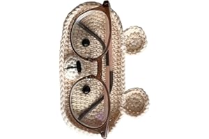 Zenlir Handgemachter gehäkelter Brillenhalter mit süßem Tiermotiv, Brillenschutz-Aufbewahrungstablett für den Schreibtisch zu Hause, Brillen-Organizer, Geschenk