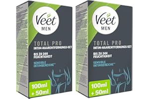 ‎VEET Veet Intim-Haarentfernungs-Set – speziell für die Anwendung im sensiblen Intimbereich – Set enthält Intim-Haarentfernungscreme (2 x 100ml) mit Spatel + Pflegebalsam (2 x 50 ml) - 2er Pack