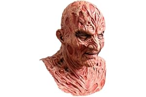 XDLH Freddy Krueger Latex Mask, Costume Adult Party Halloween Costume Prop Killers Horror Movie Scary Mask Nightmare Street Headgear