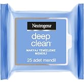Neutrogena Parf&uuml;ms&uuml;z Makyaj Temizleme Mendilleri Suya Dayanıklı Makyaj İ&ccedil;in Bitki Bazlı Lifli Temizleme Mendili 25 Adet