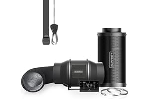 AC Infinity Air Filtration PRO Kit 150mm, AI Controller WiFi App Control & Auto Level Adjusting, Inline Fan, Carbon Filter, Ducting, Ventilation System for Grow Tents, Hydroponics, Indoor Gardening