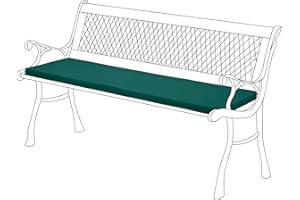 Gardenista Garden 2 Seater Bench Cushion 120x33cm | Water Resistant Indoor Outdoor Patio Furniture Bench Pads | Non Slip Soft and Comfortable Garden Furniture Swing Bench Cushion (Green)