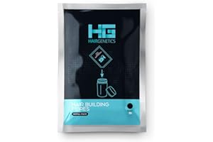 Hair Genetics® Advanced Keratin Hair Fibers – duży wkład 22 g, naturalna koncepcja, aby zaoszczędzić pieniądze, profesjonalny korektor do wypadania włosów, dla mężczyzn i kobiet (czarny)