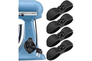 JUJUBE PRODUCTS 4 Pack Upgraded Cord Organizer for Kitchen Appliances with Self Adhesive Mount - Stick On Cord Organizer for Appliances, Cable Cord Holder Cord Winder for Pressure Cooker, Blender, Mixer, Toaster