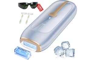 ‎LUBEX IPL Geräte Haarentfernung mit Saphir-Eis-Kühlungstechnologie, 21J Laser Haarentfernungsgerät für Frauen/Männer, schmerzfreie & langanhaltende Ergebnisse für Körper, Gesicht und Bikini Epili