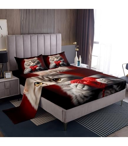 AILONEN Set di biancheria da letto, 3 pezzi, con copripiumino