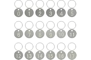 StayMax 304 Stainless Steel Number Tags (1-20) with White Numbers