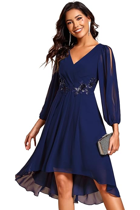 Manica Lunga Abito Lungo Cerimonia Amazon Manica Corta Abiti Da