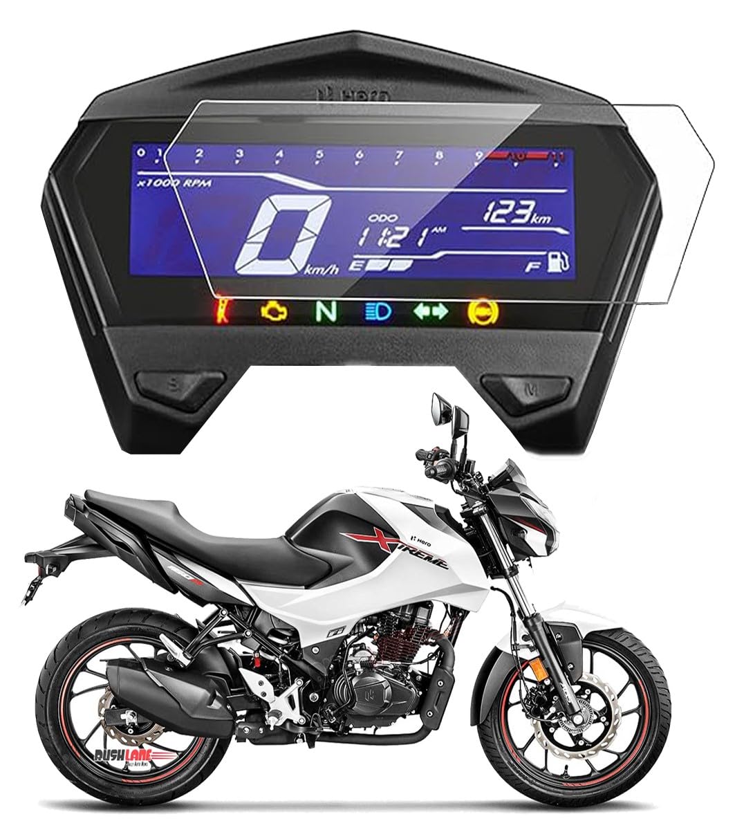Zealsy HERO XTREME 160r 4V & Xtreme 125r Screen Guard Protector Accessories Motorcycle Digital Console Speedometer- Clear
