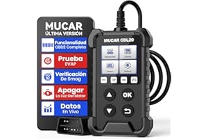 mucar OBD2 Diagnosis, CDL20 Diagnosis Coche Multimarca, Herramienta de con Sistema del Motor, OBD2 Diagnóstico para Protocolos OBDII/EOBD, Verificación de Smog/Prueba EVAP/Apague MIL...