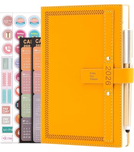 Academic Diary 2025,Leather Cover A5 Diary 2025 Day Per Page 5.7x - View #12