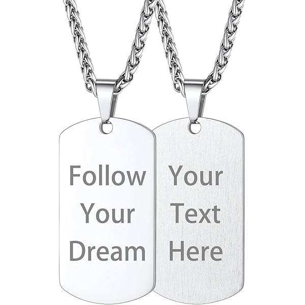 Collana con Piastra personalizzata con fotoincisione e incisione sul r – Joelite Gioielli