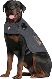 Dogit Militär-Hundemantel (Größe L, Grau) – Reflektierender Wintermantel Für Kleine Hunde
