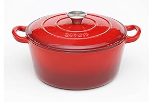 Lätt Home Cocotte Hierro Fundido (Rojo Cereza, 26 cm)