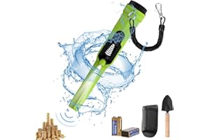 FIOAY Metall Pinpointer,IP68 Wasserdicht Metalldetektor Pinpointer,360° Pin Pointer Metallsucher mit 3 Modi,2 Batterie,LCD Indicator Holster Zubehör und Kellen für Goldmünze Hunt, Relikte, Schmuck