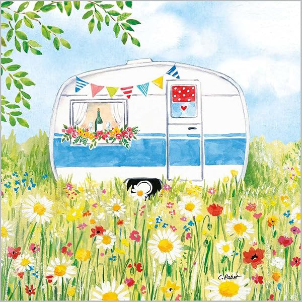 Ambiente Servietten Happy Gardening – 20 Stück, 33x33 Cm, Sommerliches Motiv, Für Serviettentechnik