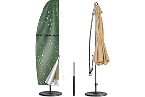 MI CASA Parasol Protective Cover, Parasol Cover Protective Cover for Parasol 2 to 3 m, Cantilever Parasol Protective Cover, Garden Umbrella Cover, Waterproof and UV-Anti (205 x 25 x 57/48 cm)