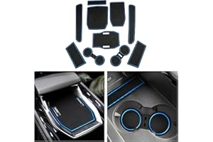 CDEFG Compatible avec Renault Austral/Espace VI 6 2022-2025 2026, Tapis de Protection Anti-poussière Antidérapant Coupe Porte Gobelet Caoutchouc Console Centrale Austral E Tech 2025 Accessoire (Bleu)