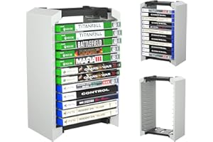 GENERAL FANTASY PS5 Game Holder, PS5 Video Game Organizer, Storage Tower for PS5 Games, Video Game Storage Stand, Storage Stand for PS5 PS4 Xbox One Games (for 12 Game Boxes)