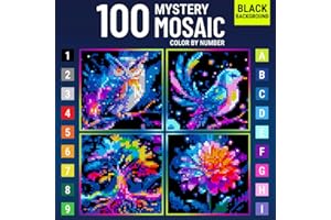 Mystery Mosaic Color by Number for Adults Colorful Quest: A Fun and Creative Coloring Book with Pixel Art Challenges to Reveal Hidden Images for Relaxation