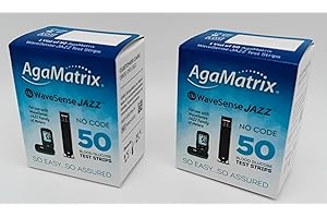 MEDISALE WaveSense Jazz Test Strips - Box of 50 x2 (100 Strips) | Accurate and Reliable Blood Glucose Monitoring