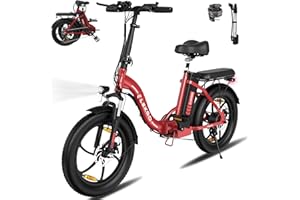 ‎ELEKGO ELEKGO E Bike Klapprad, 20"*3.0 Fettreifen Elektrofahrrad, 250W Motor, 36V 12Ah Akku, 7-Gang Zusammenklappbare, Maximale Laufleistung 35–90 km