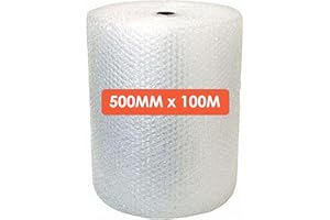 ERAAH - Large Bubble Wrap Roll 500mm x 100M - Small Air Bubbles Bubble Wrap for Moving House and Packing Storage Boxes